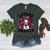 Boston Terrier Heart Glasses Girls Bostie Valentines Day Women's Heather T-Shirt Heather Forest