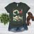 Boston Terrier Japanese Kanagawa Wave Surf Dog Women's Heather T-Shirt Heather Forest