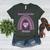 Boston Terrier Mama Cute Rainbow Paw Heart Shape Women's Heather T-Shirt Heather Forest