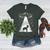 Boston Terrier Mom Dad Dog Alien UFO Women's Heather T-Shirt Heather Forest