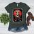 Boston Terrier Samurai Ninja Vintage Anime Japanese Ukiyo-e Women's Heather T-Shirt Heather Forest