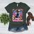 Boston Terrier Santa Claus Coffee Mug Merry Christmas Dogs Women's Heather T-Shirt Heather Forest
