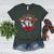 Boston Terrier Santa Claus Elf Reindeer Christmas Dog X-Mas Women's Heather T-Shirt Heather Forest