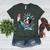 Boston Terrier Selfie Statue Of Liberty 4th Of July American Women's Heather T-Shirt Heather Forest