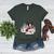 Boston Terrier In The Snow Merry Christmas Winter Women's Heather T-Shirt Heather Forest