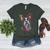Boston Terrier Splash Women's Heather T-Shirt Heather Forest