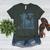 Boston Terrier UFO Cowboy Dog Dog Mom Dog Dad Alien Dog Women's Heather T-Shirt Heather Forest