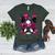 Boston Terrier Valentines Day Shirt Heart Dog Lover Women's Heather T-Shirt Heather Forest
