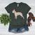 Boston Terrier Watercolor Flowers Women's Heather T-Shirt Heather Forest