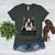 Boston Terrier Will Find And Lick You Bostie Mom Women's Heather T-Shirt Heather Forest