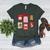 Christmas Teacher Stamps Women's Heather T-Shirt Heather Forest