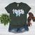 Coquette Bow Teach Teacher Happy First Day Back To School Women's Heather T-Shirt Heather Forest