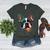 Cute Boston Terrier Puppy Dog Art Lover Unique Painting For Men Women Kids Women's Heather T-Shirt Heather Forest