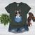 Cute Pocket Boston Terrier Lover Dog Mom Women's Heather T-Shirt Heather Forest