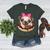 Cute Pug Shirt Donut Girls Dog Women's Heather T-Shirt Heather Forest