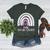 Early Headstart Cute Retro Rainbow Teachers Women's Heather T-Shirt Heather Forest