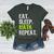 Eat Sleep Math Repeat Teacher Lover Women's Heather T-Shirt Heather Forest Eat Sleep Math Repeat Teacher Lover Women's Heather T-Shirt Heather Forest