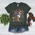 Fall Holiday Themed Thanksgiving Halloween Teacher Trick Or Women's Heather T-Shirt Heather Forest