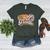Fall Teacher Shirt 3rd Grade Teacher Retro Halloween Pumpkin Women's Heather T-Shirt Heather Forest