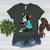 Father's Day Gift Dog Dad Boston Terrier i Love Dad Tattoo Women's Heather T-Shirt Heather Forest