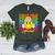 Field Trip Squad Groovy Field Day Smile Face Teacher Tie Dye Women's Heather T-Shirt Heather Forest