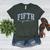 Fifth Grade Coquette Toile Blue Bow Floral Women Teacher Women's Heather T-Shirt Heather Forest Fifth Grade Coquette Toile Blue Bow Floral Women Teacher Women's Heather T-Shirt Heather Forest
