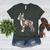 Floral FLower Boston Terrier Mom Grandma Women's Heather T-Shirt Heather Forest