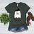 French Teacher Halloween Bonjour Ghost Women's Heather T-Shirt Heather Forest