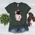 Girls I Heart Mom Love Mama Boston Terrier Dog Lover Women's Heather T-Shirt Heather Forest