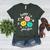Groovy Happy To See Your Face Teacher School Appreciation Women's Heather T-Shirt Heather Forest Groovy Happy To See Your Face Teacher School Appreciation Women's Heather T-Shirt Heather Forest