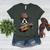 Guitar Shirt Boston Terrier Dog Playing Acoustic Guitar Women's Heather T-Shirt Heather Forest