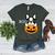 The Halloween Boston Terrier Women's Heather T-Shirt Heather Forest