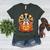 Halloween Retro Boston Terrier Women's Heather T-Shirt Heather Forest