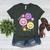 Happy To See Your Face Teacher Flower Back To School Women's Heather T-Shirt Heather Forest