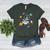 Kawaii Kids & Boys Astronaut Space Boston Terrier Dog Lover Women's Heather T-Shirt Heather Forest