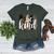 Be Kind Women Inspirational Teacher Animal Print Women's Heather T-Shirt Heather Forest