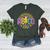 Kindergarten Rocks ABCD Back To School Rock Teacher Women's Heather T-Shirt Heather Forest