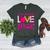 In October We Wear Pink Love Teacher Breast Cancer Awareness Women's Heather T-Shirt Heather Forest