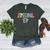 Retro Checkered Special Education Teacher Back To School Women's Heather T-Shirt Heather Forest