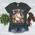 Retro Floral Ghost Trick Or Teach Groovy Teacher Halloween Women's Heather T-Shirt Heather Forest