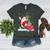 Santa Ugly Christmas Tree Lights Boston Terrier Dog Lover Women's Heather T-Shirt Heather Forest