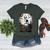 Spooky Halloween Moon Boston Terrier Boston Bull Bostie Women's Heather T-Shirt Heather Forest