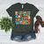 My Students Are Out Of This World Space Groovy Teacher Women's Heather T-Shirt Heather Forest