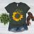 Sunflower Puzzle Pieces Autism Awareness For Mom Teacher For Women Women's Heather T-Shirt Heather Forest