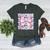 Teacher Bow Pencil Flowers Teacher Back To School Women's Heather T-Shirt Heather Forest Teacher Bow Pencil Flowers Teacher Back To School Women's Heather T-Shirt Heather Forest