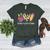 Tie Dye Hippie Peace Love Teach Teacher Appreciation Women's Heather T-Shirt Heather Forest Tie Dye Hippie Peace Love Teach Teacher Appreciation Women's Heather T-Shirt Heather Forest