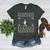 Ugly Xmas Sweater Style Boston Terrier Reindeer Christmas Women's Heather T-Shirt Heather Forest