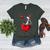 Valentine's Day Boston Terrier Dog Vector Women's Heather T-Shirt Heather Forest