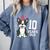 10 Years Old Birthday Boston Terrier Dog Lover 10th Party For Men Women Kids Comfort Colors Sweatshirt Blue Jean