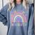 100th Day Of Kindergarten Teacher Kids 100 Days Smarter Comfort Colors Sweatshirt Blue Jean
